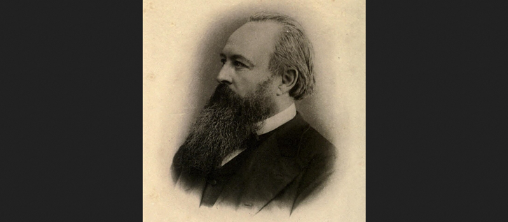 A portrait of Lord Acton and his beard.